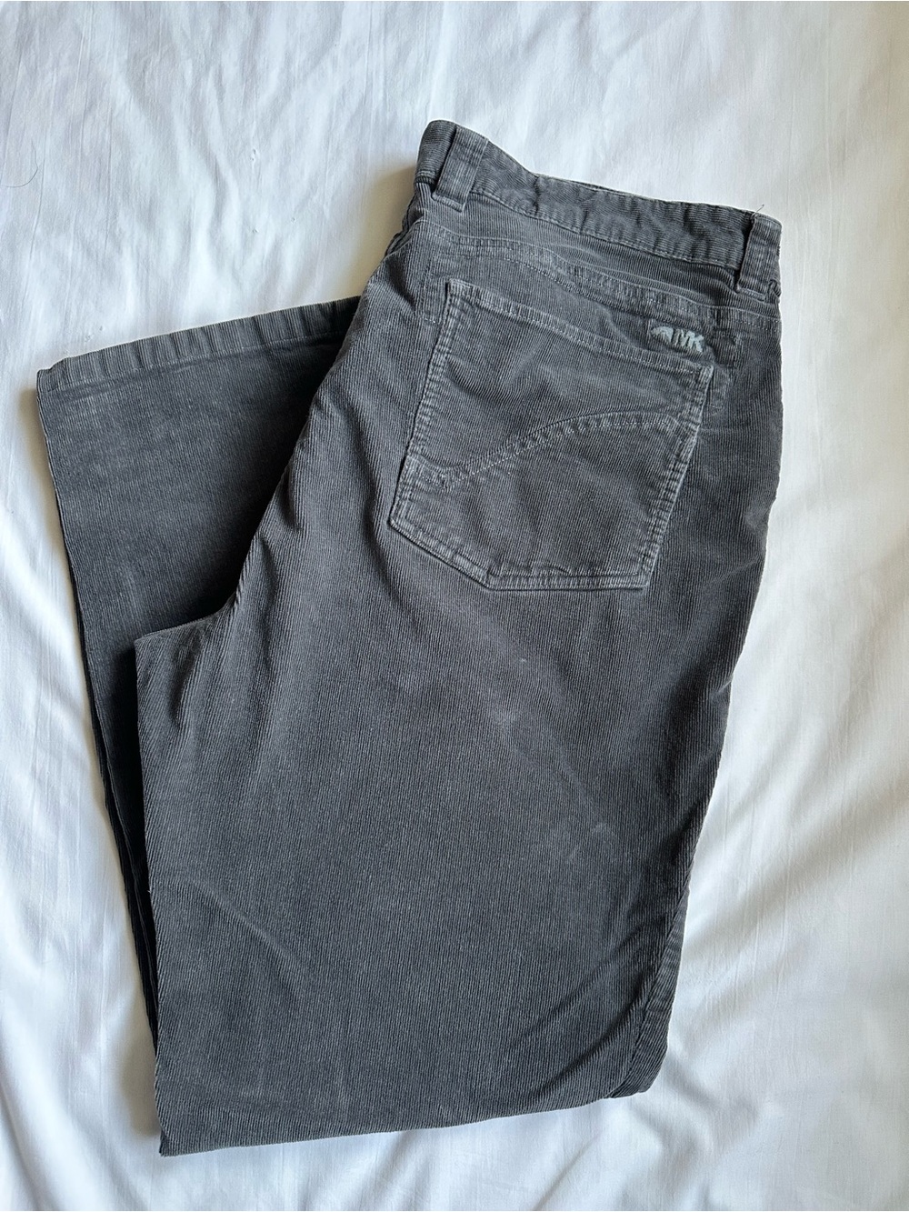 Mountain Khaki Gray Five Pocket Classic Relaxed Straight Fit Corduroy Pant 38x32